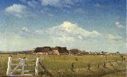 Laurits Andersen Ring Fenced in Pastures by a Farm with a Stork Nest on the Roof